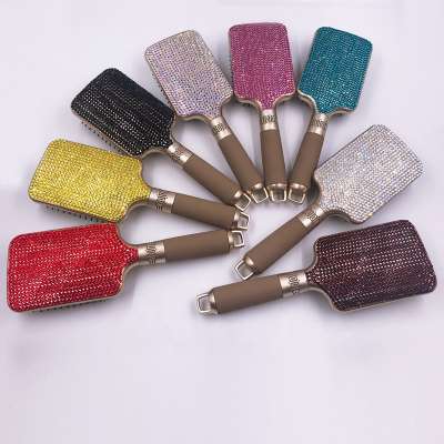 New Arrival Bling Bling Crystal Hair Straightener Brush Massage Air Cushion Brush